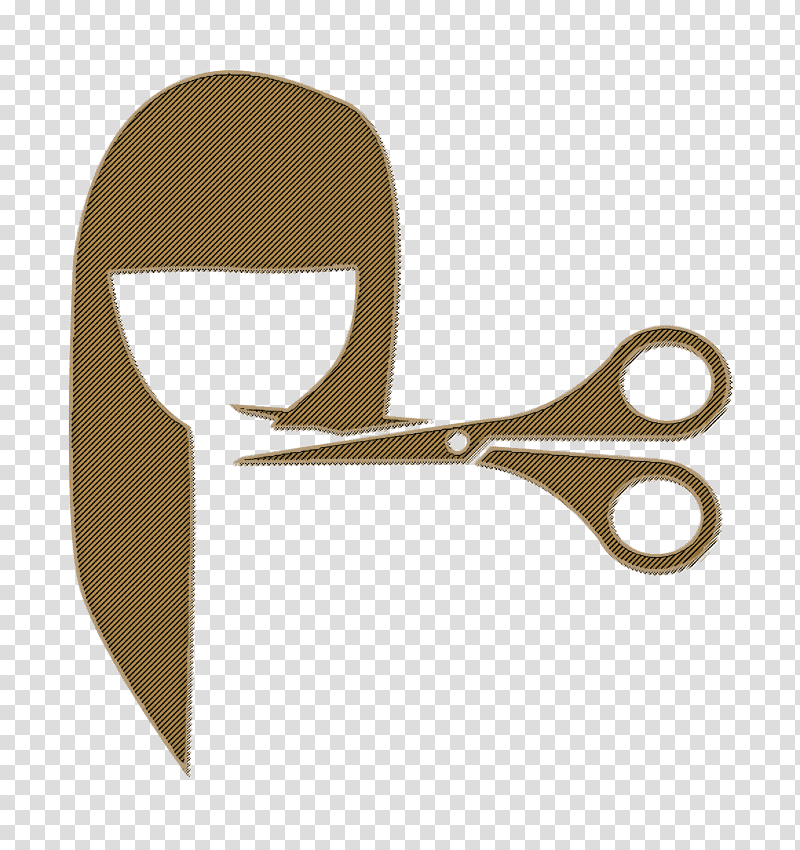 Hair icon people icon Female hair cut with scissors icon, Hair Salon Icon, Comb, Beauty Parlour, Hairstyle, Corte De Cabello, Haircutting Shears transparent background PNG clipart
