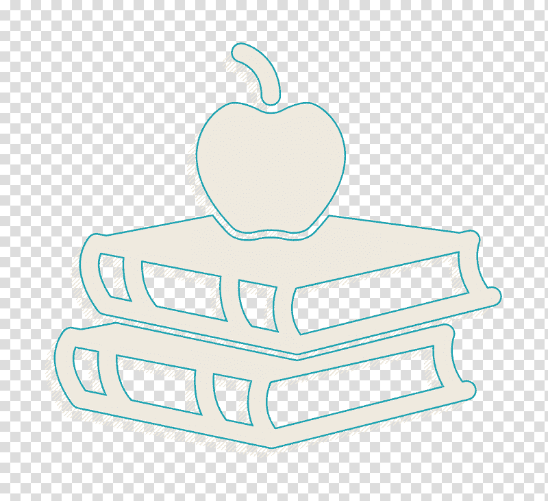Book icon Education Lite icon Two books with apple on top icon, Education Icon, Meter, Rock, Protagonist, Television Series, Musical Ensemble transparent background PNG clipart