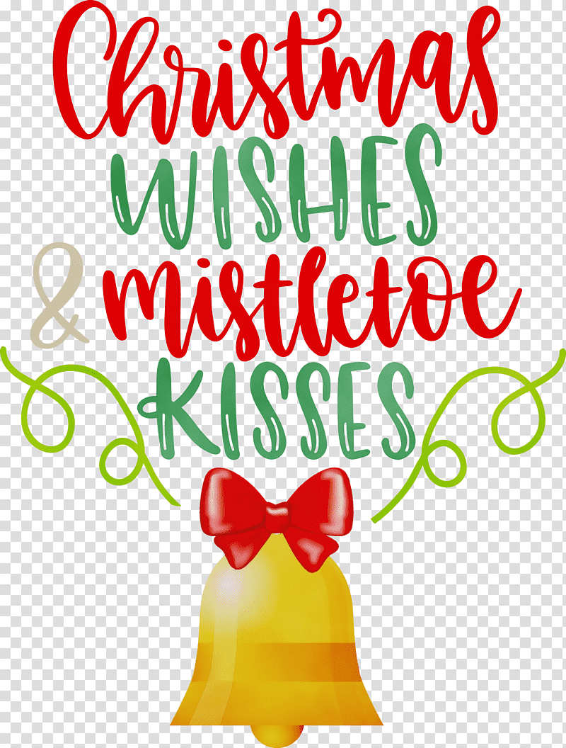 meter flower, Christmas Wishes, Mistletoe Kisses, Watercolor, Paint, Wet Ink transparent background PNG clipart