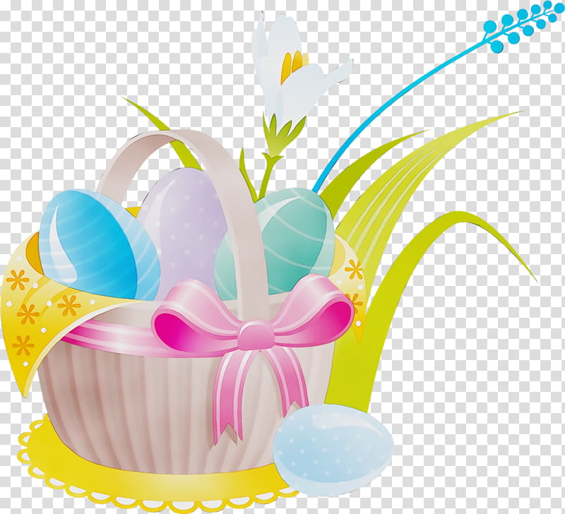 easter baking cup, Easter Basket Cartoon, Happy Easter Day, Eggs, Watercolor, Paint, Wet Ink, Easter transparent background PNG clipart