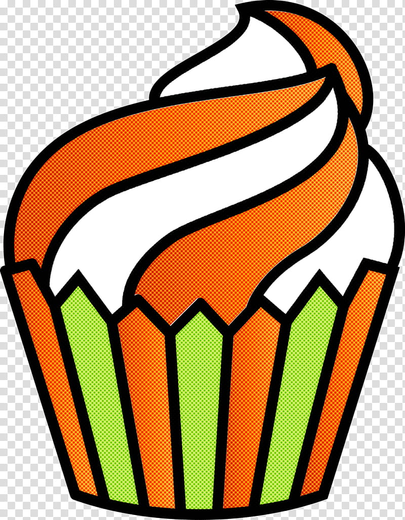 Orange, Cute Cupcake, Cartoon Cupcake transparent background PNG clipart