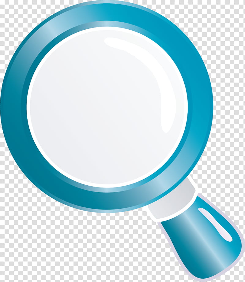 Magnifying glass magnifier, Aqua, Blue, Turquoise, Tableware, Dinnerware Set, Circle, Makeup Mirror transparent background PNG clipart