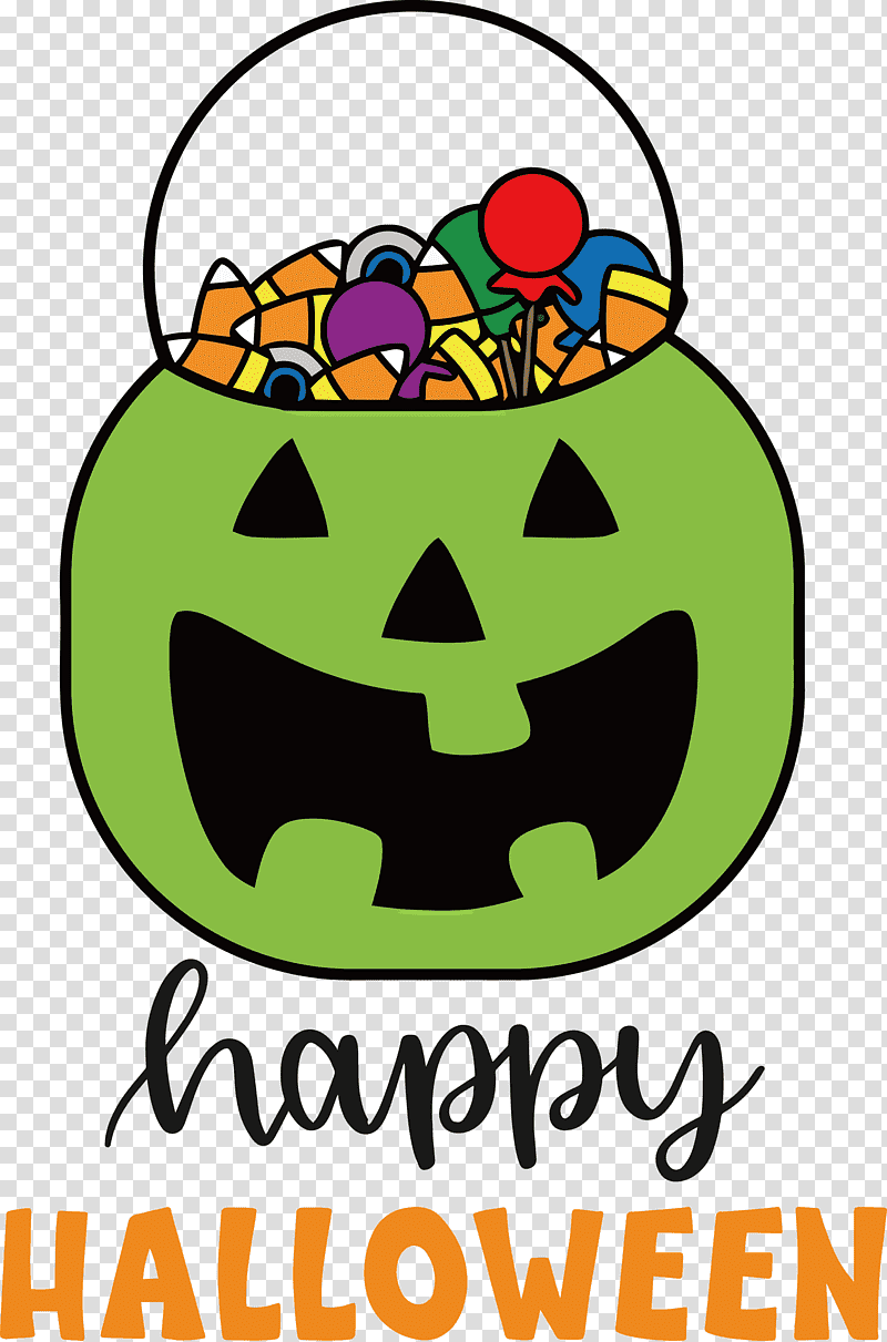 Happy Halloween, yellow and black emoji illustration, Trick Or Treat Bag, Trickortreating, Cartoon, Drawing, Halloween Candy Bag, Costume Ghost transparent background PNG clipart