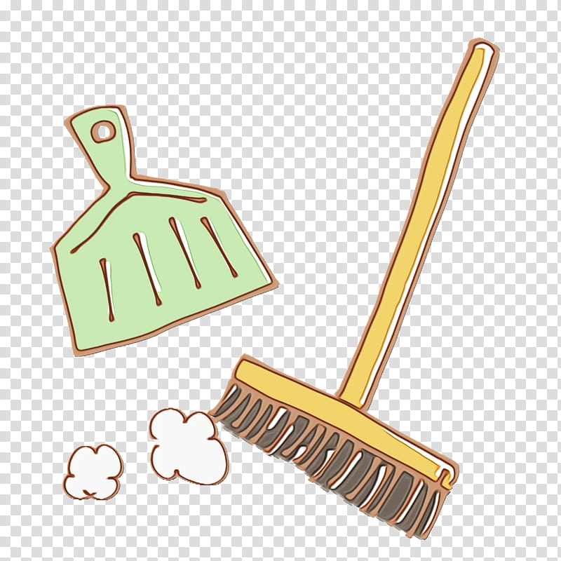 line pitchfork cleaning, Cleaning Day, World Cleanup Day, Watercolor, Paint, Wet Ink transparent background PNG clipart