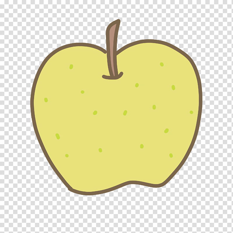 yellow apple meter apple, Cartoon Fruit, Kawaii Fruit transparent background PNG clipart