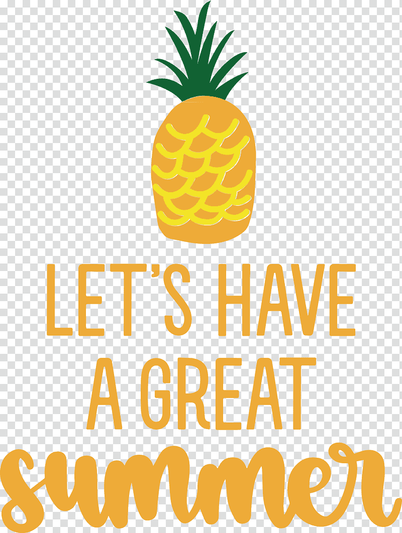 Great Summer Happy Summer Summer, Summer
, Pineapple, Yellow, Line, Meter, Fruit transparent background PNG clipart