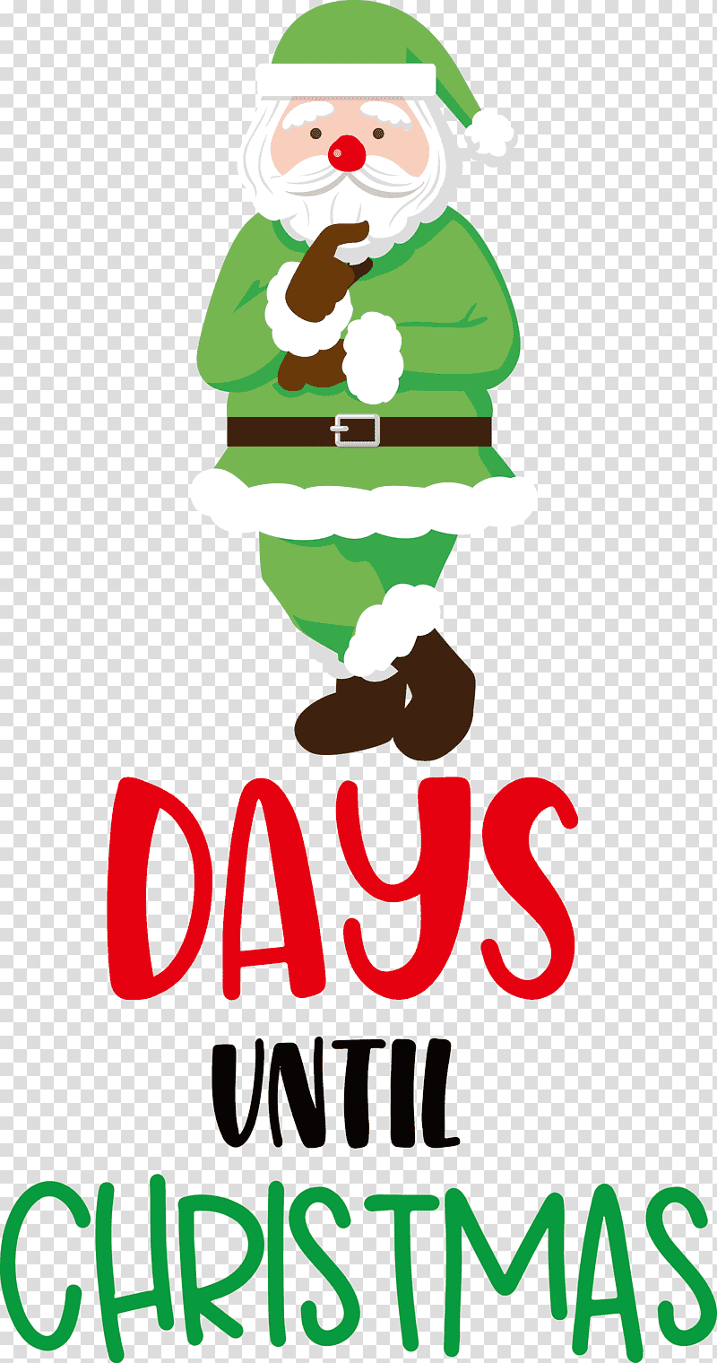 Days until Christmas Christmas Santa Claus, Christmas , Christmas Tree, Christmas Day, Logo, Christmas Ornament M, Santa Clausm transparent background PNG clipart