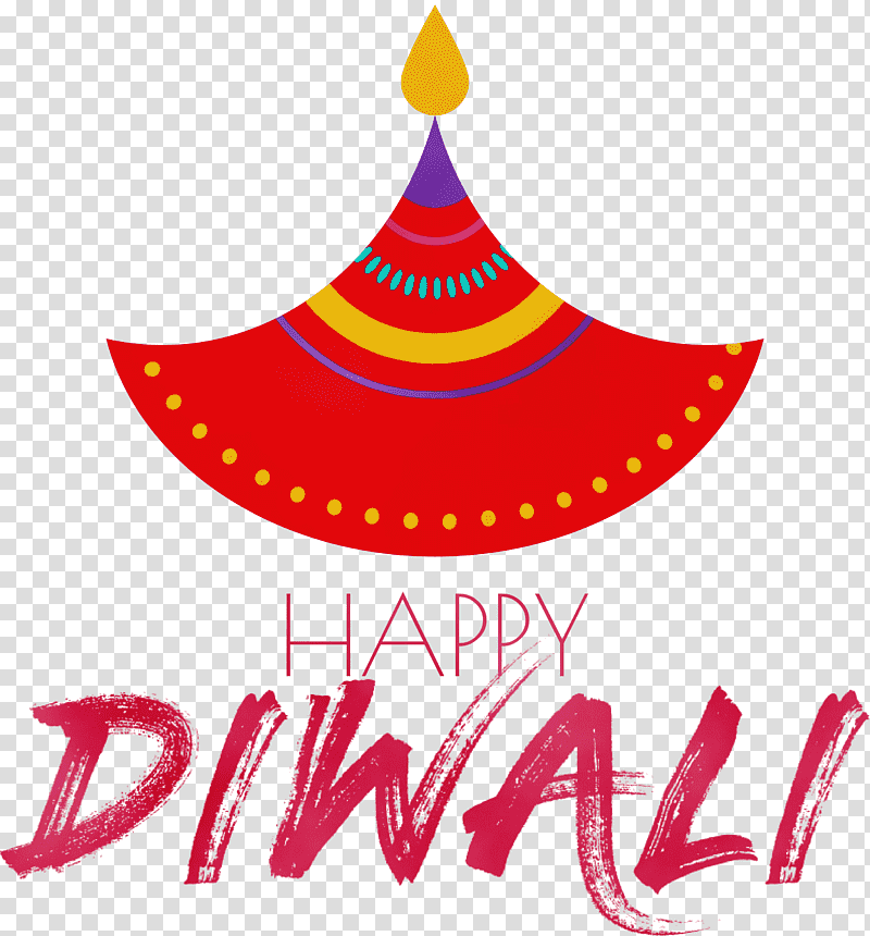 Party hat, Happy Diwali, Happy Dipawali, Happy Divali, Watercolor, Paint, Wet Ink transparent background PNG clipart