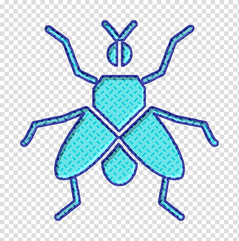 Insect icon Insects icon Fly icon, Turquoise, Azure, Symmetry, Weevil transparent background PNG clipart