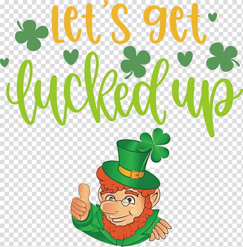 Get Lucked Up Saint Patrick Patricks Day, Cartoon, Character, Meter, Happiness, Behavior, Tree transparent background PNG clipart