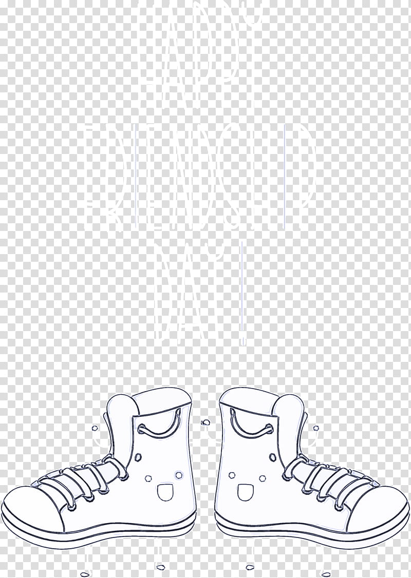 Friendship Day Happy Friendship Day International Friendship Day, Footwear, White, Shoe, Line Art, Boot, Drawing, Sneakers transparent background PNG clipart