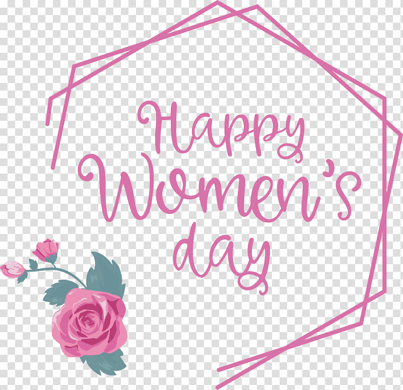 Womens Day Happy Womens Day, Floral Design, Garden Roses, Cut Flowers, Petal, Greeting Card, Text transparent background PNG clipart