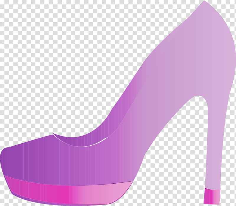 high heels footwear purple violet pink, Watercolor, Paint, Wet Ink, Lilac, Magenta, Basic Pump, Shoe transparent background PNG clipart