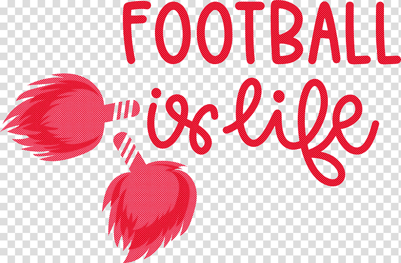Football Is Life Football, Logo, Red, Valentines Day, Meter, Heart, Flower transparent background PNG clipart