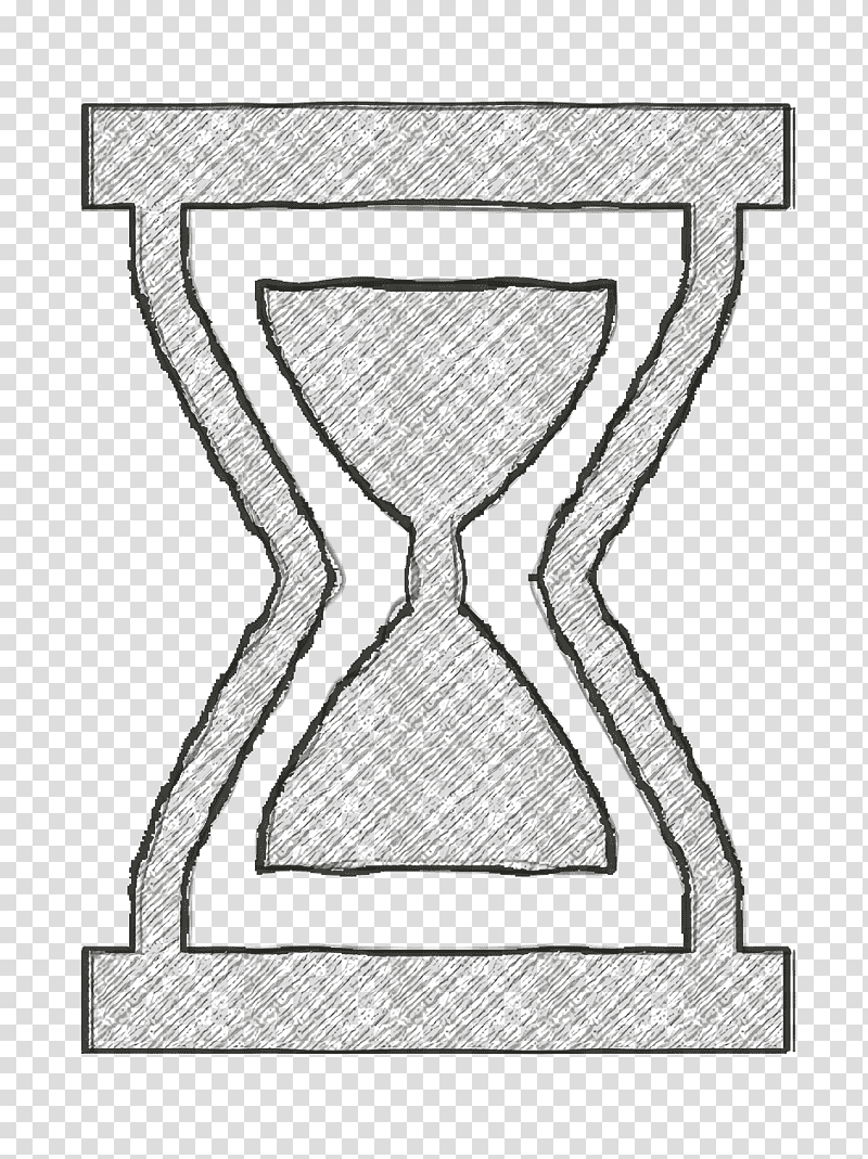 Sand watch glass sketch engraving Royalty Free Vector Image