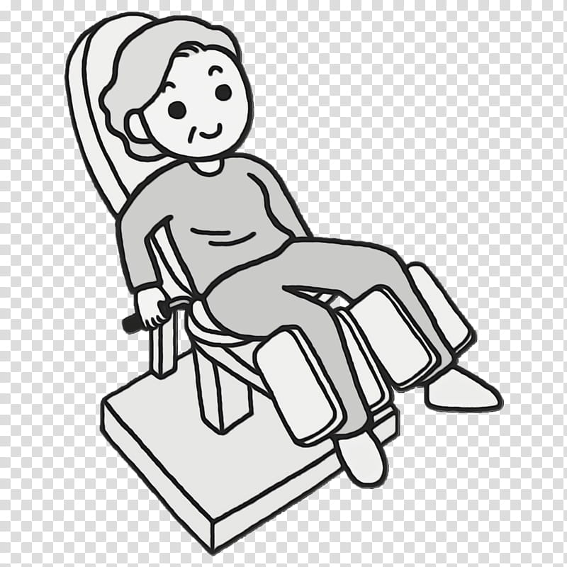 human line art chair, Older, Elder, Rehabilitation, Nursing Home, Watercolor, Paint, Wet Ink transparent background PNG clipart