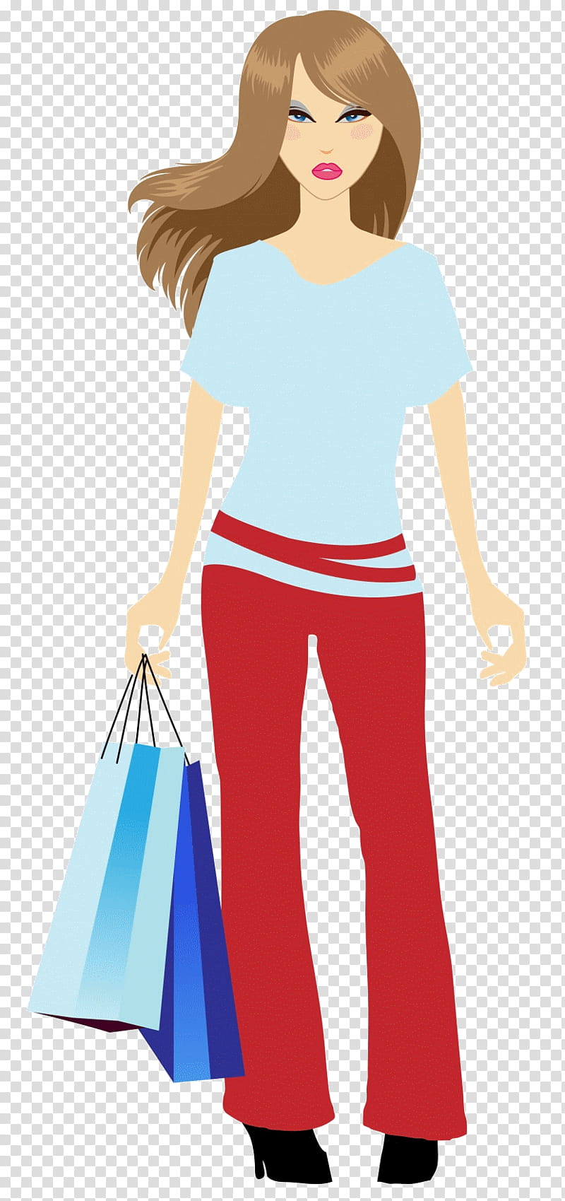 clothing standing electric blue t-shirt style, Tshirt, Trousers, Sleeve transparent background PNG clipart