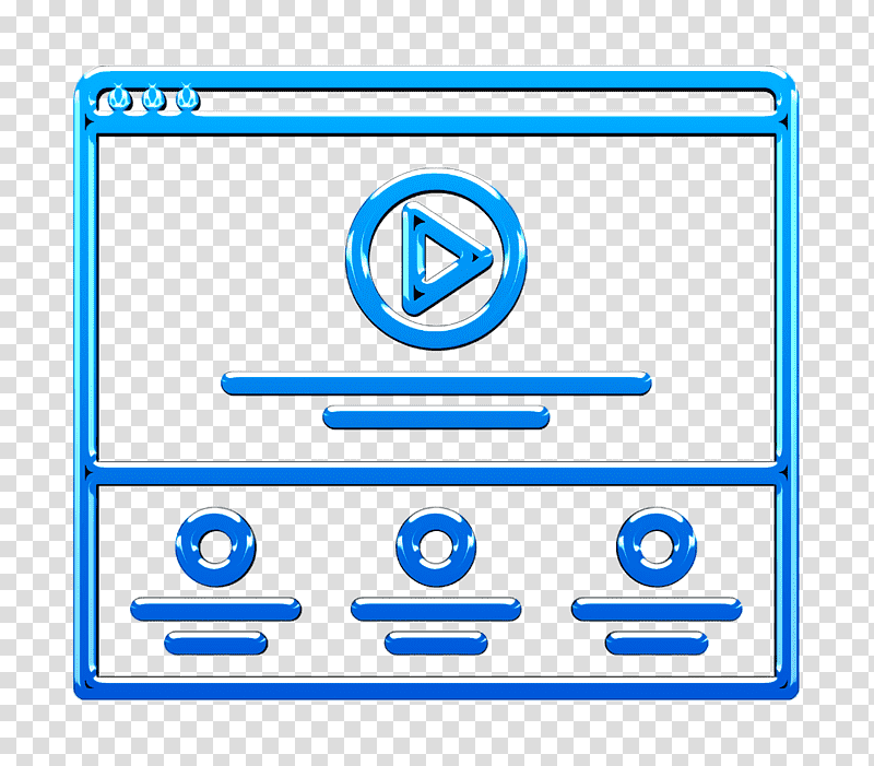 Website icon Video player icon Content icon, Digital Printing, Offset Printing, Text, Service, Lona, Cutting transparent background PNG clipart