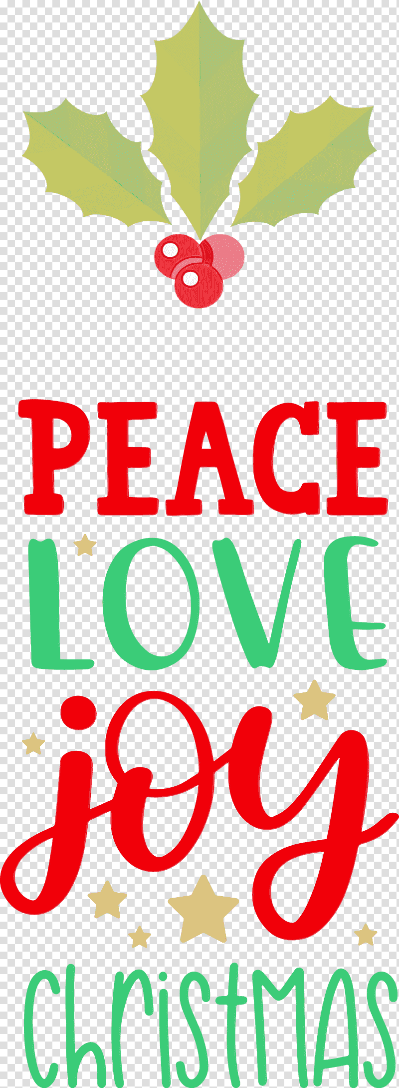 Floral design, Peace, Love, Joy, Christmas , Watercolor, Paint transparent background PNG clipart