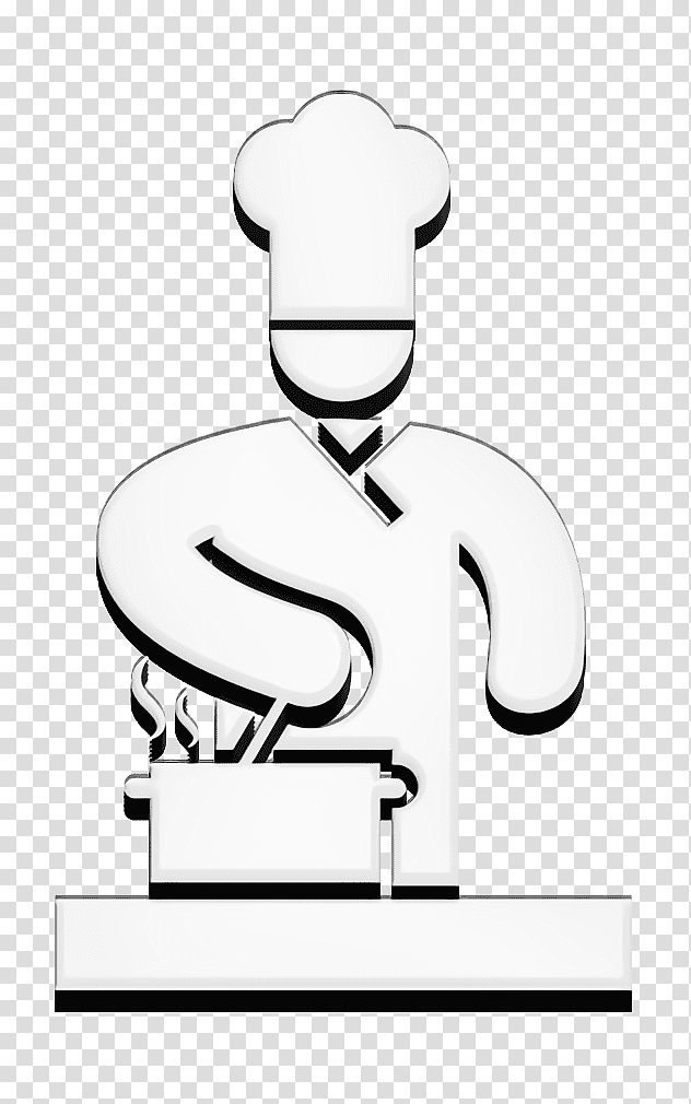 food icon Humans 2 icon Chef cooking on Stove icon, Cooker Icon, Catering, Meal, Culinary Arts, Sticker, Taurus transparent background PNG clipart