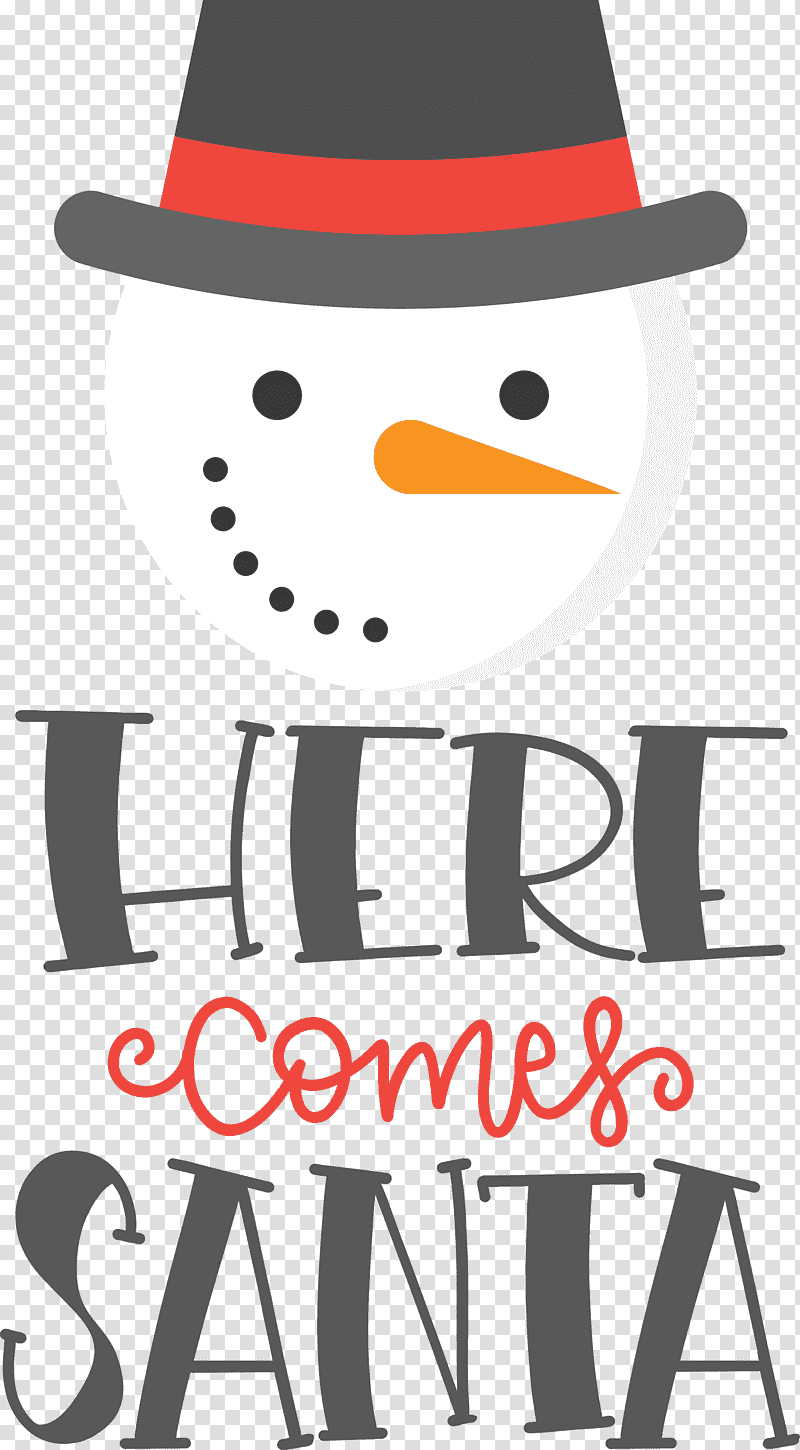 Here Comes Santa Santa Christmas, Christmas , Hat, Logo, Snowman, Meter, Line transparent background PNG clipart