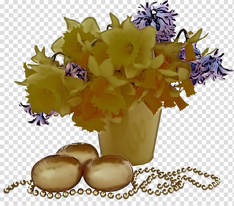 Artificial flower, Cut Flowers, Yellow, Plant, Vase, Bouquet, Hydrangea, Cornales transparent background PNG clipart