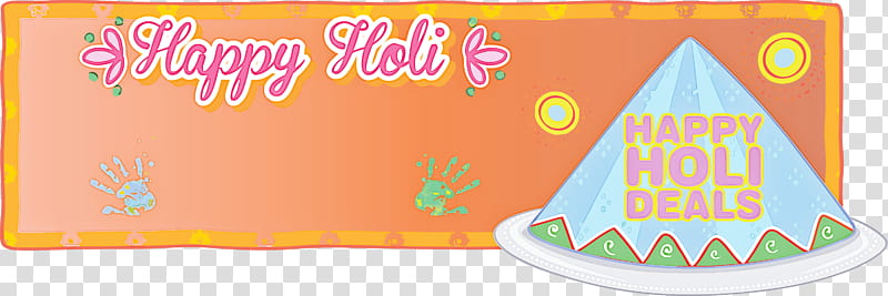 Holi Sale Holi Offer Happy Holi, Orange, Text, Pink, Party Supply transparent background PNG clipart