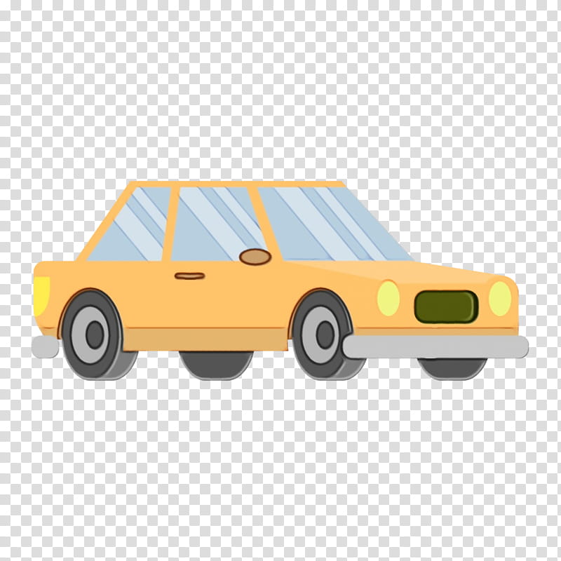 compact car car model car yellow automobile engineering, Watercolor, Paint, Wet Ink transparent background PNG clipart