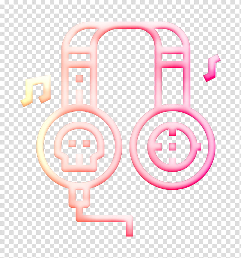 Music and multimedia icon Punk Rock icon Headphones icon, Pink transparent background PNG clipart