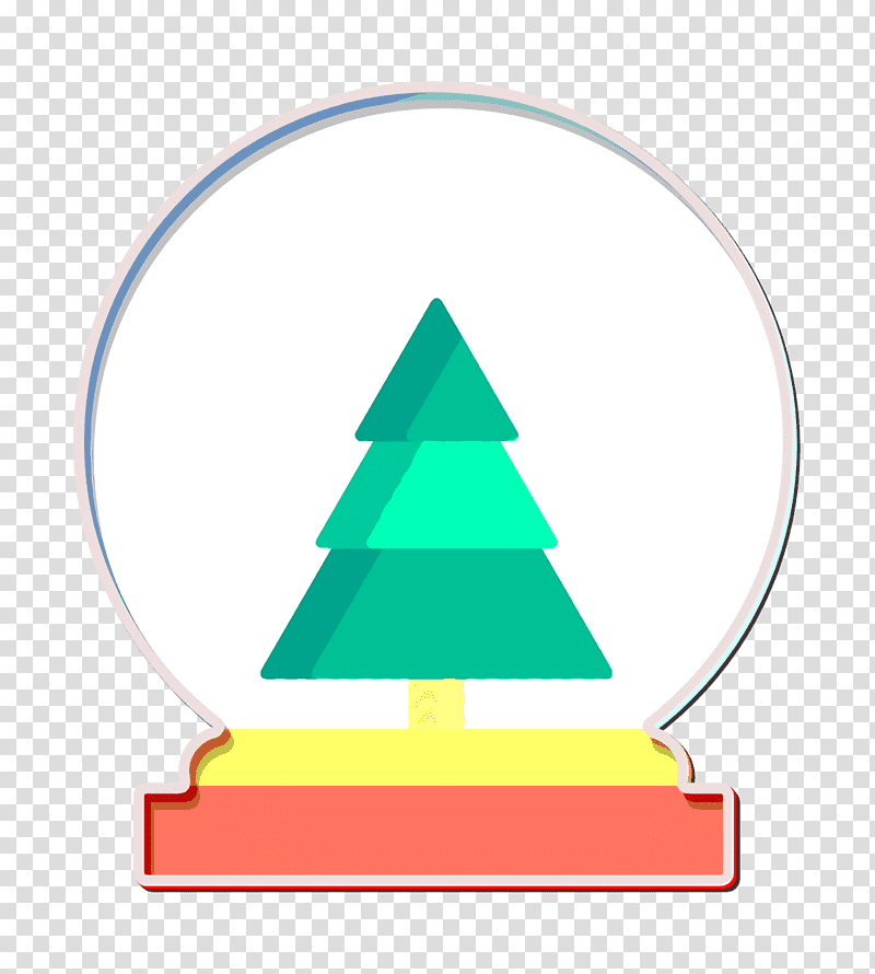 Snow icon Snow globe icon Christmas icon, Snowglobe Icon, Christmas Tree, Green, Triangle, Meter, Teal transparent background PNG clipart