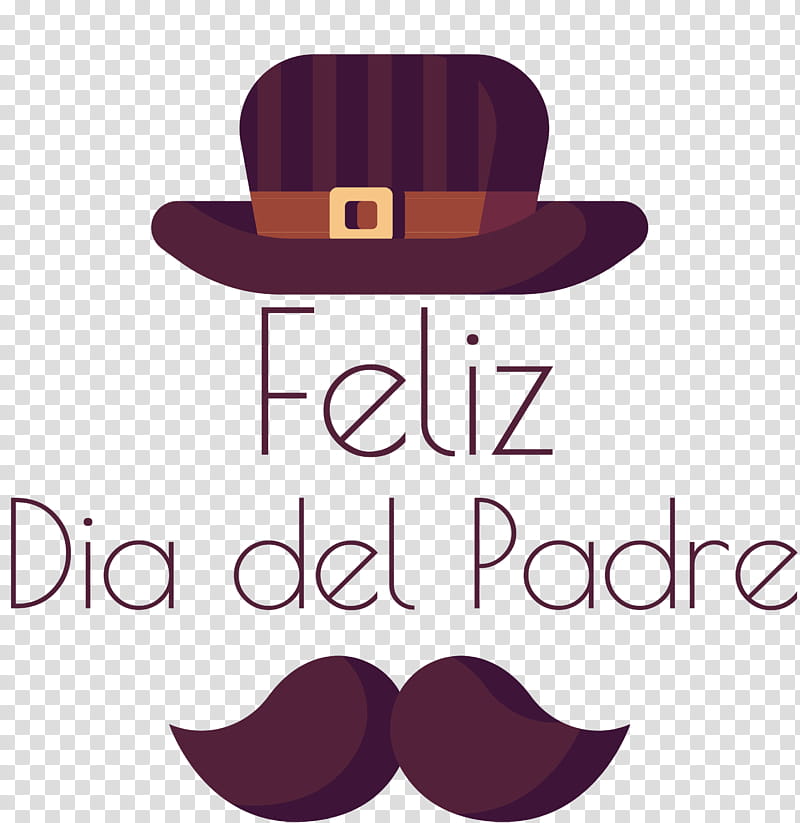 Feliz Día del Padre Happy Fathers Day, Feliz Dia Del Padre, Logo, Hat, Purple, Meter transparent background PNG clipart