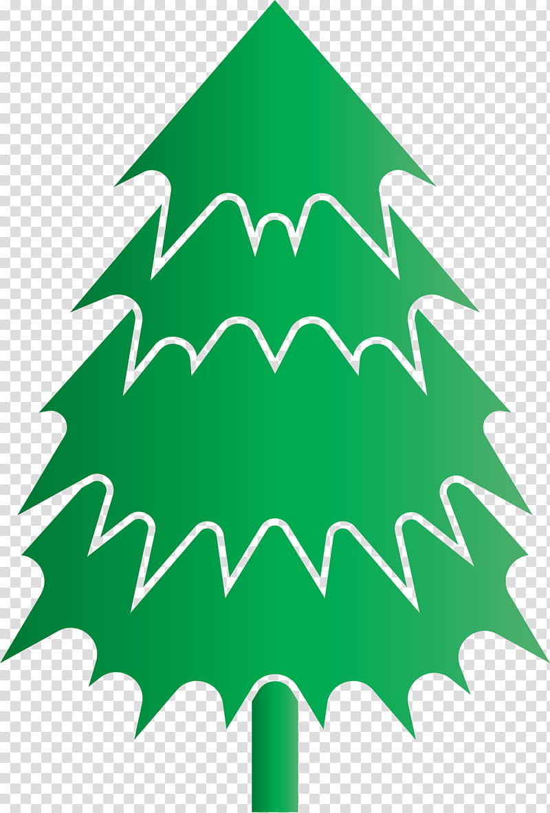 Christmas tree, Abstract Cartoon Christmas Tree, Spruce, Leaf, Green ...