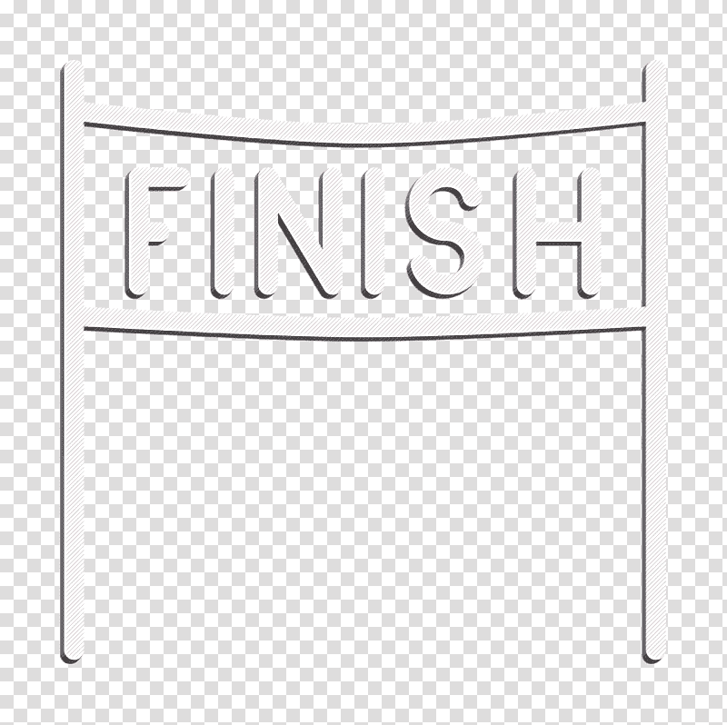 Finish icon Sports icon, Vehicle Registration Plate, Logo, Black And White M, Signage, Meter, Line transparent background PNG clipart