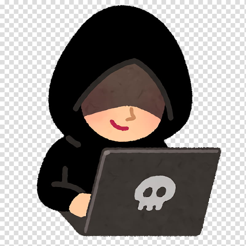 computer hacker, Cartoon, Black Hair, Technology transparent background PNG clipart