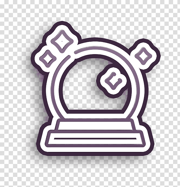 Crystal ball icon Amusement Park icon Magic icon, Logo, Symbol, Chemical Symbol, Meter, Line, Geometry transparent background PNG clipart