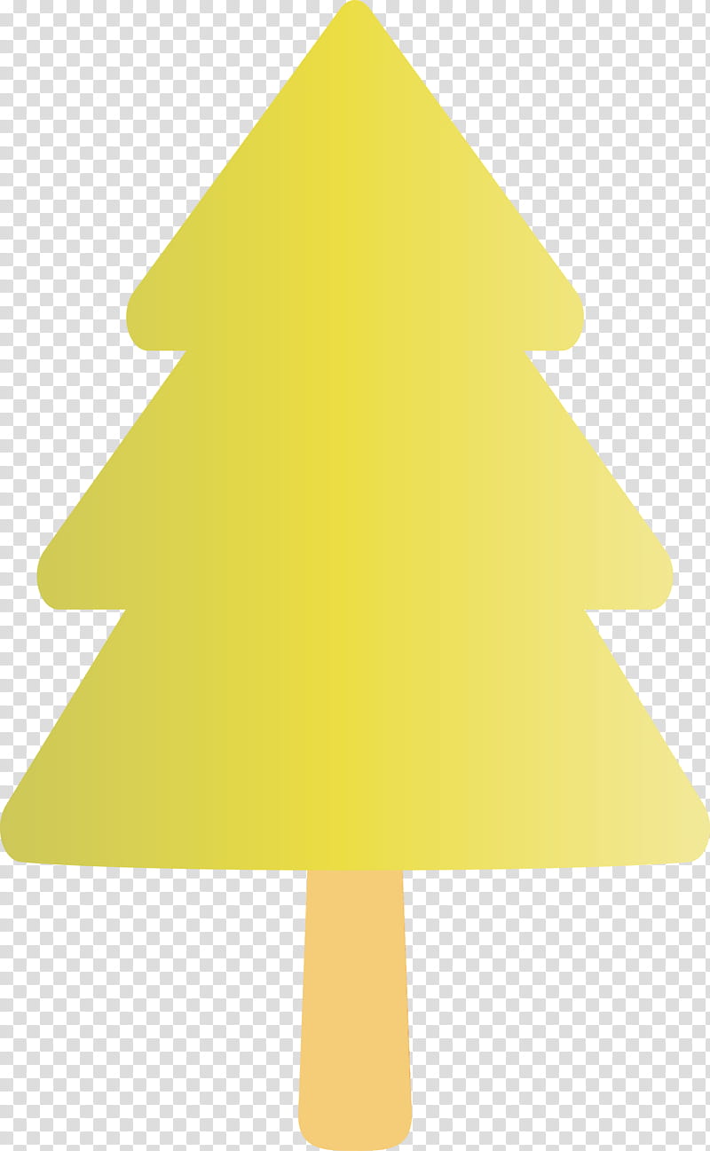 Christmas tree, Abstract Tree, Cartoon Tree, Watercolor, Paint, Wet Ink, Yellow, Christmas Decoration transparent background PNG clipart