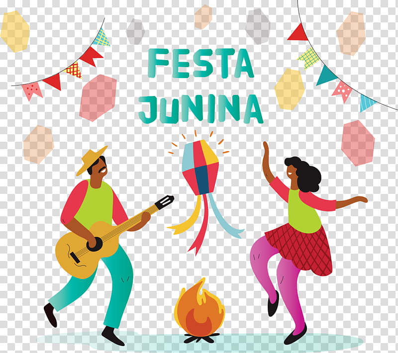Brazilian Festa Junina June Festival festas de São João, Festas De Sao Joao, Cartoon, Recreation, Happiness, Line, Area, Party transparent background PNG clipart