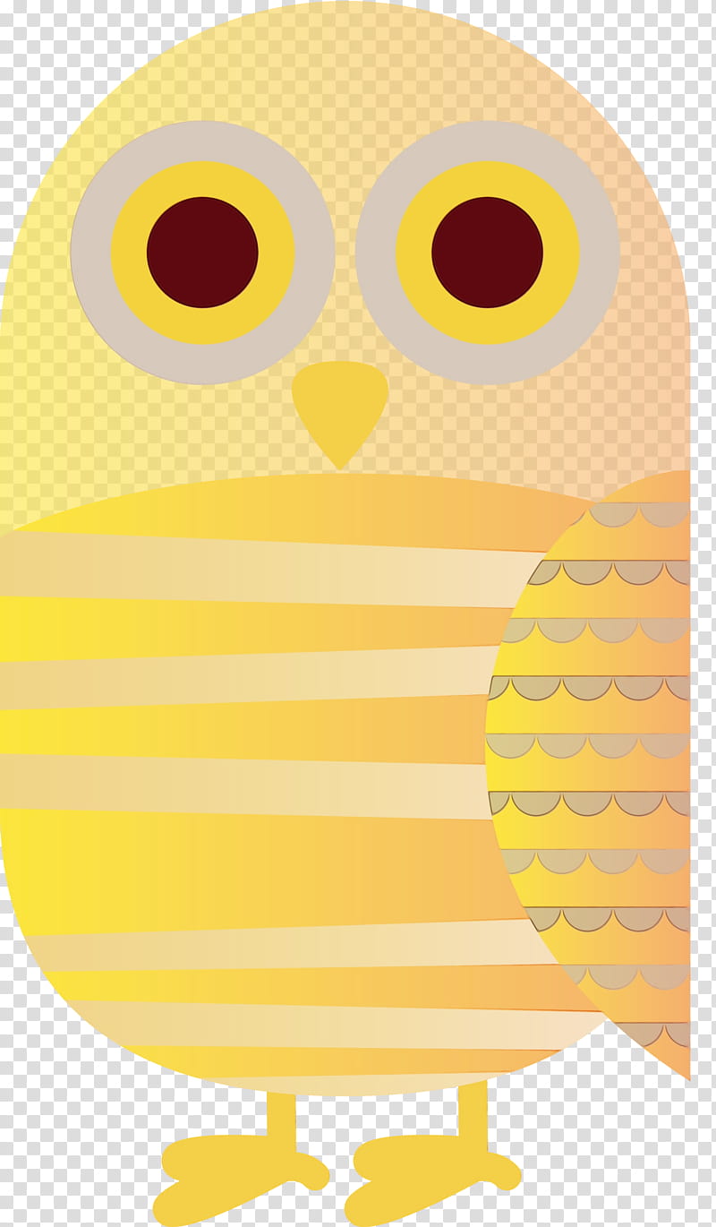 owl m yellow meter beak pattern, Cartoon Owl, Cute Owl, Watercolor, Paint, Wet Ink, Line transparent background PNG clipart