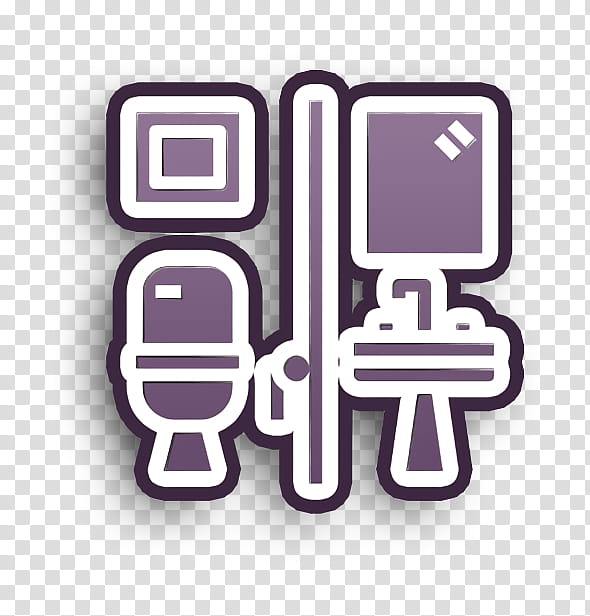 Restroom icon Home Equipment icon, Text, Logo, Line transparent background PNG clipart