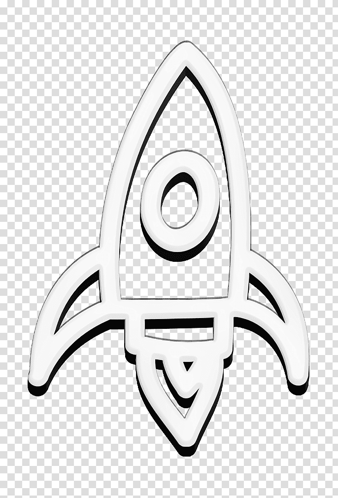 Rocket hand drawn outline icon Hand Drawn icon transport icon, Rocket Icon, Meter, Cartoon, Symbol, Black, Automobile Engineering transparent background PNG clipart