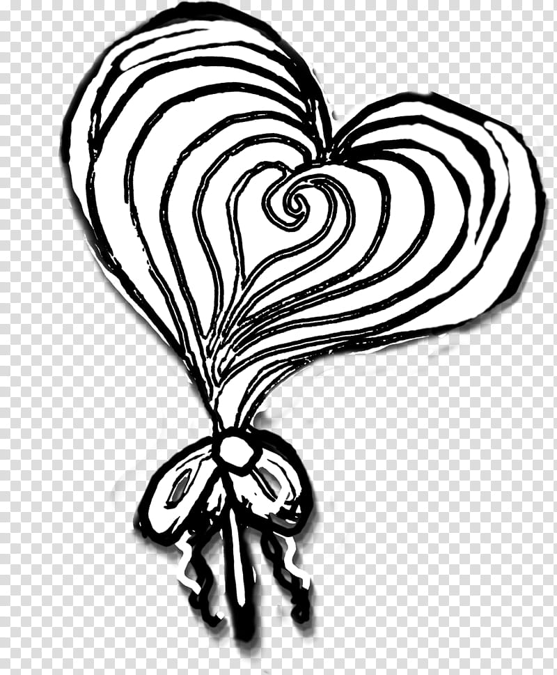 Drawing Heart, Line Art, Zentangle, Pencil, Creativity, Blackandwhite, Coloring Book, Plant transparent background PNG clipart