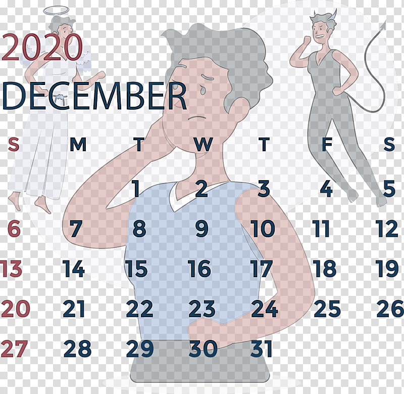 December 2020 Printable Calendar December 2020 Calendar, Clothing, Tshirt, Sleeve, Uniform, Dress, Polo Shirt, Suit transparent background PNG clipart