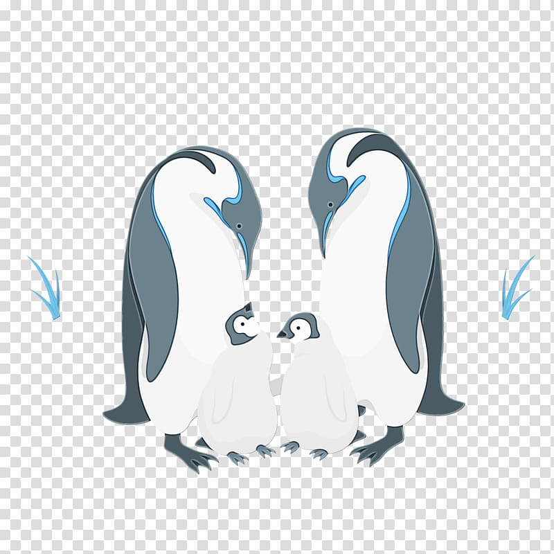 penguins logo cartoon character flightless bird, Happy Family Day, Watercolor, Paint, Wet Ink, Birds, Meter, Beak transparent background PNG clipart