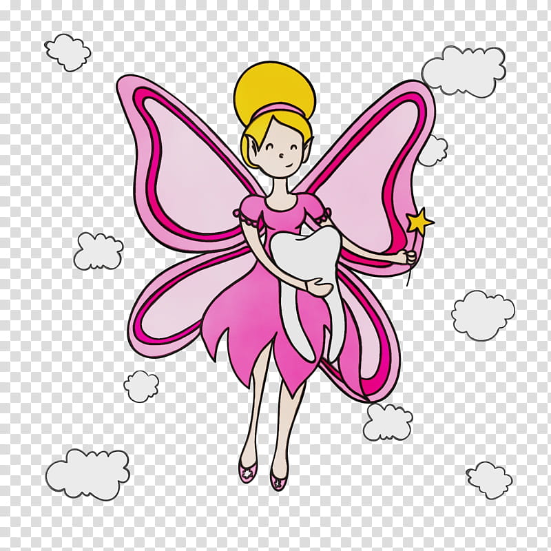 butterflies fairy cartoon party birthday, Watercolor, Paint, Wet Ink, Birthday
, Banner, Wing, May transparent background PNG clipart