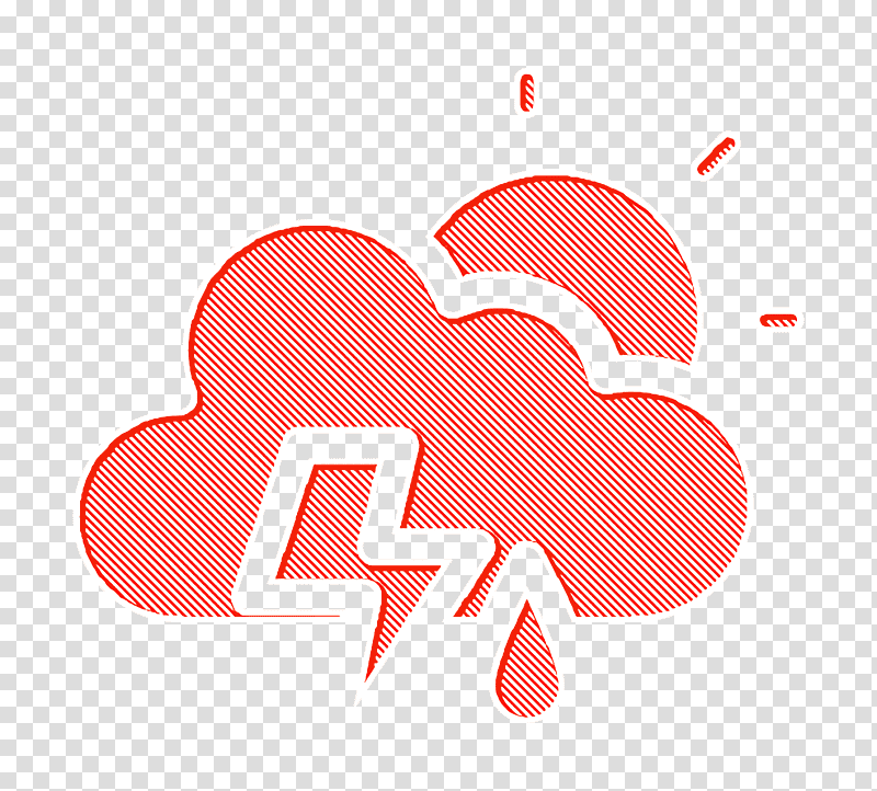 Thunder icon Weather icon, Logo, Red, Text, Line, Heart, Hm transparent background PNG clipart