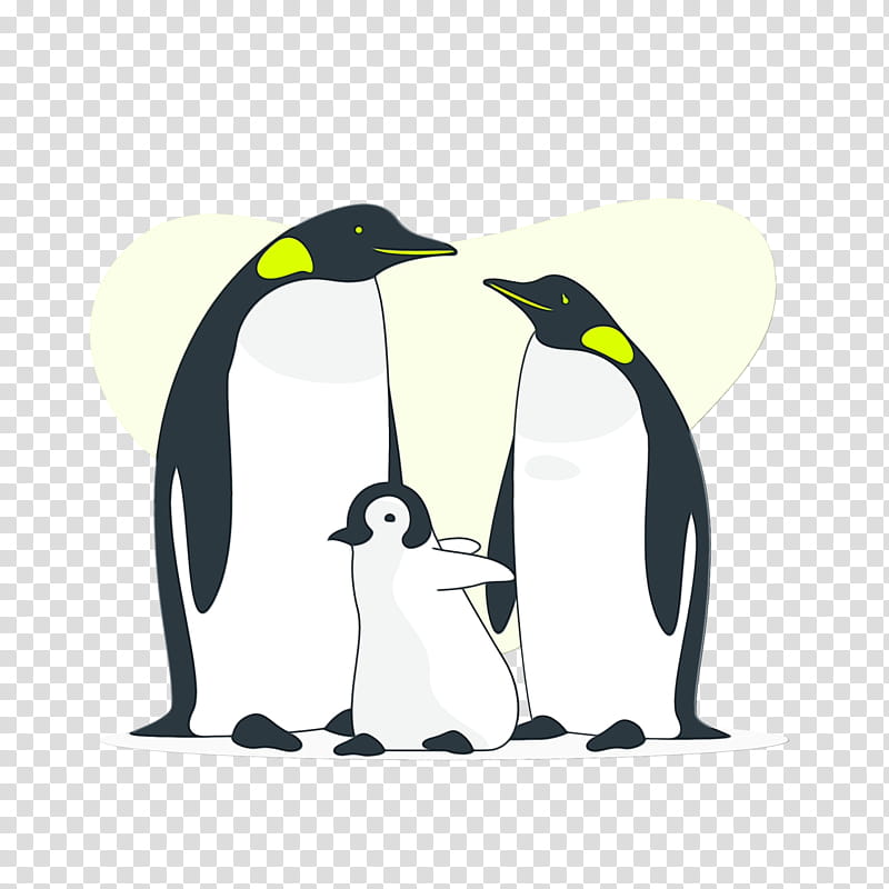 penguins king penguin birds drawing, Happy Family Day, Watercolor, Paint, Wet Ink transparent background PNG clipart