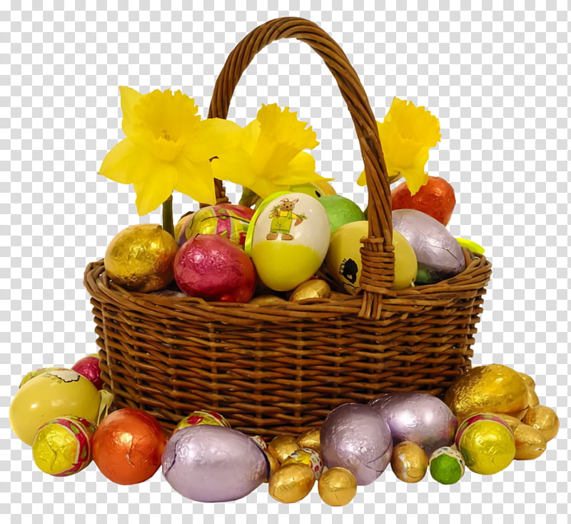 Easter egg, Easter Basket Cartoon, Happy Easter Day, Eggs, Gift Basket, Hamper, Storage Basket, Food transparent background PNG clipart