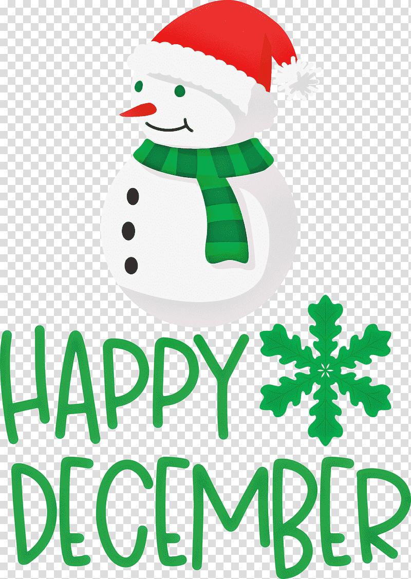 Happy December December, Christmas Tree, Christmas Day, Holiday Ornament, Christmas Ornament, Snowman, Christmas Ornament M transparent background PNG clipart