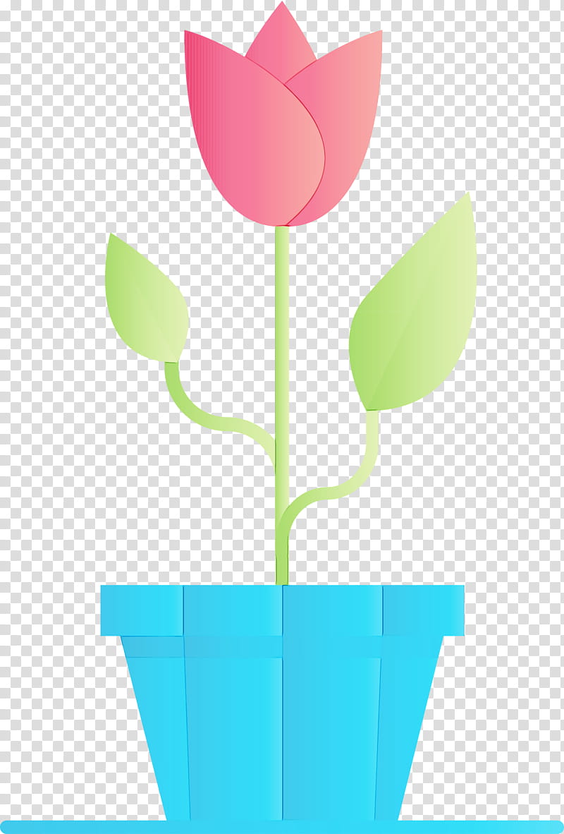 tulip flower plant plant stem flowerpot, Ecology, Watercolor, Paint, Wet Ink, Cut Flowers, Petal transparent background PNG clipart