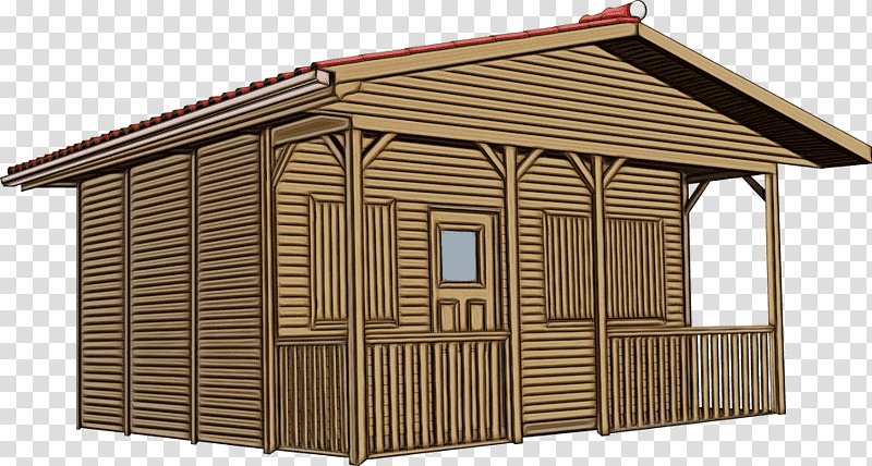 Drawing Tiny house movement Building, Watercolor, Paint, Wet Ink, Cartoon, Log Cabin, Hut transparent background PNG clipart